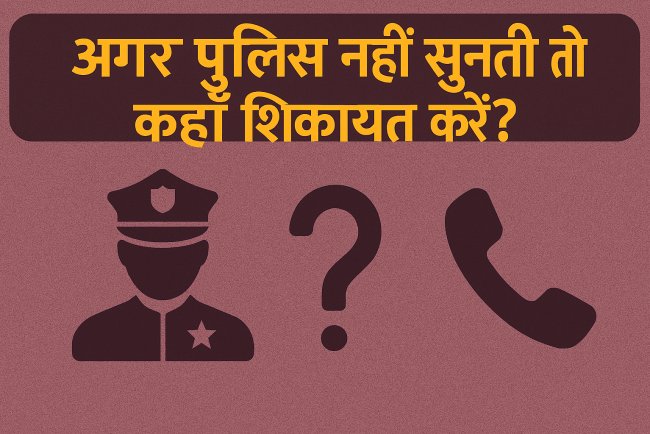 अगर पुलिस नहीं सुनती तो कहाँ शिकायत करें?