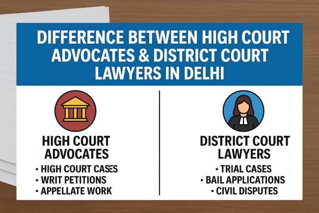 Difference Between High Court Advocates & District Court Lawyers in Delhi