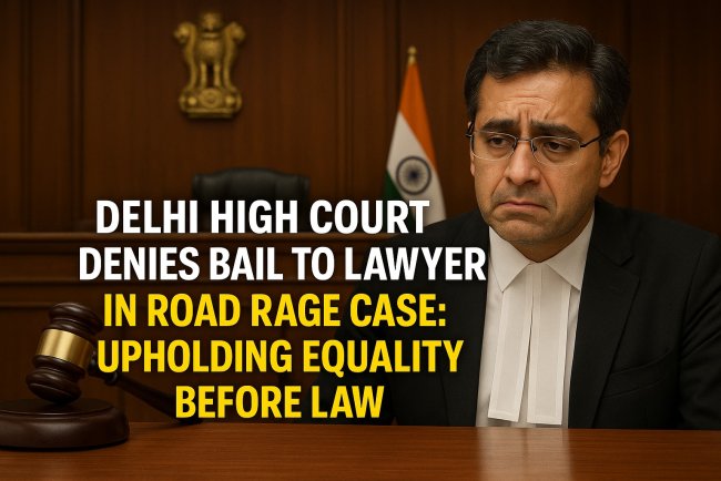 Delhi High Court Denies Bail to Lawyer in Road Rage Case