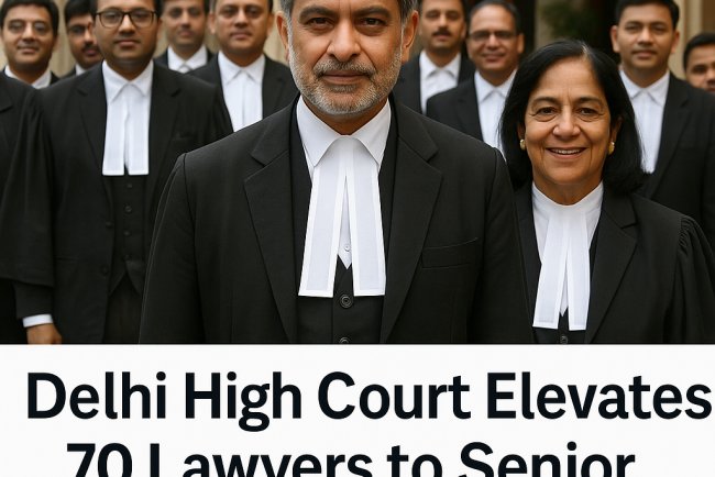 Delhi High Court Elevates 70 Lawyers to Senior Advocate Status