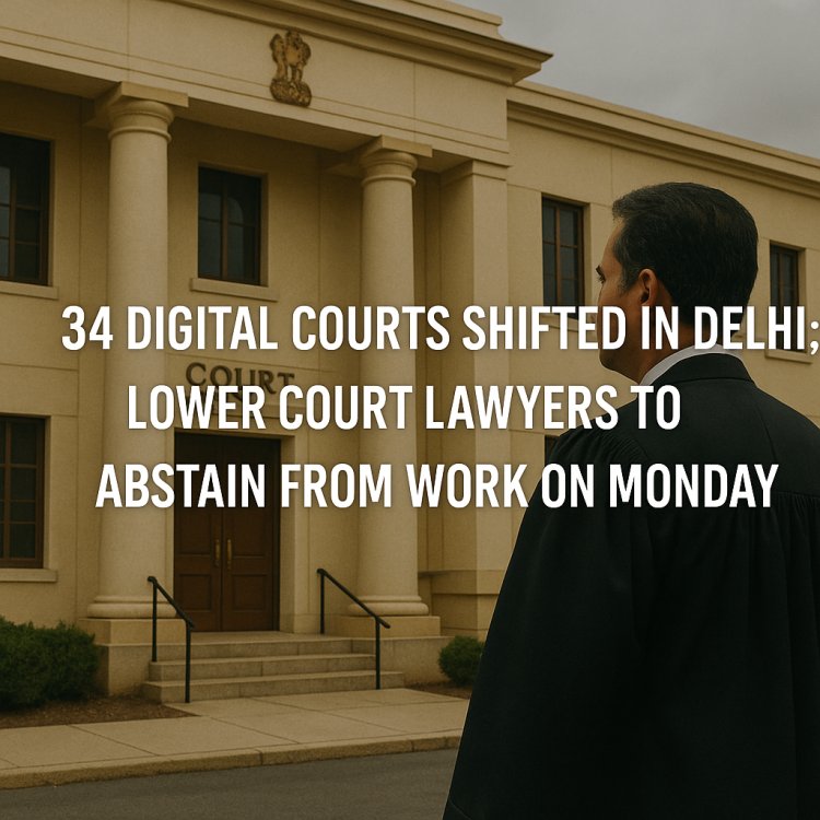 34 Digital Courts Shifted in Delhi: Lower Court Lawyers to Abstain from Work on Monday