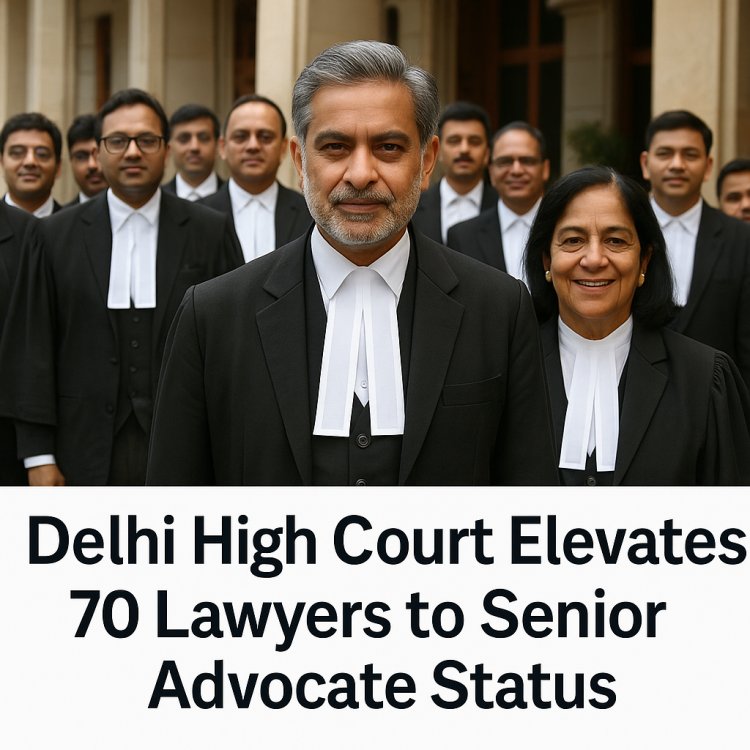 Delhi High Court Elevates 70 Lawyers to Senior Advocate Status